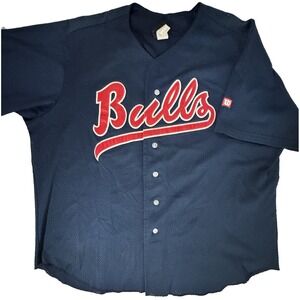 Vintage Jersey Wilson 80's Bulls #33 Blue/Red Baseball Style Made USA Sports XXL